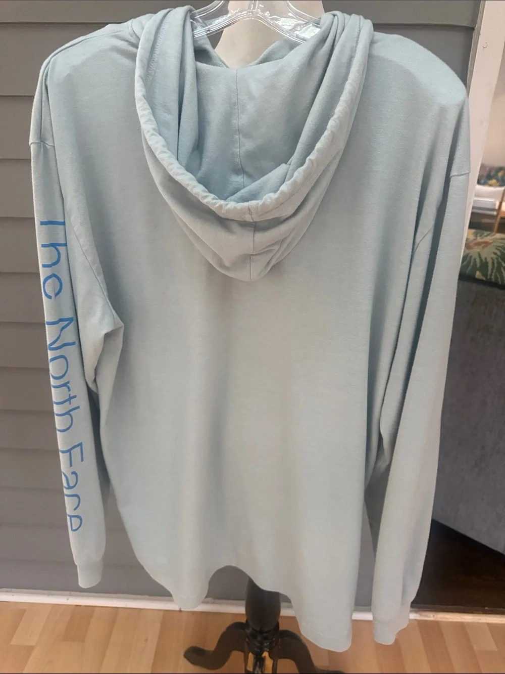 The North Face Berkeley 66 Throwback Blue Hoodie  Large